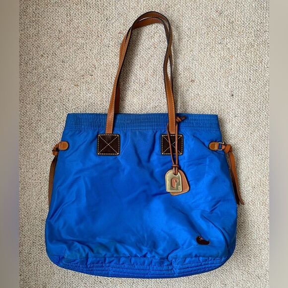 Dooney & Bourke Betty Shopper Tote Shoulder Bag Royal Blue Nylon - Picture 1 of 9